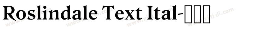 Roslindale Text Ital字体转换